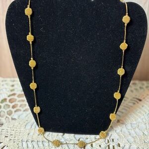 Trifari Elegant Gold Toned Beaded Necklace